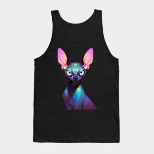 Iridescence Blue Sphynx Cat Tank Top